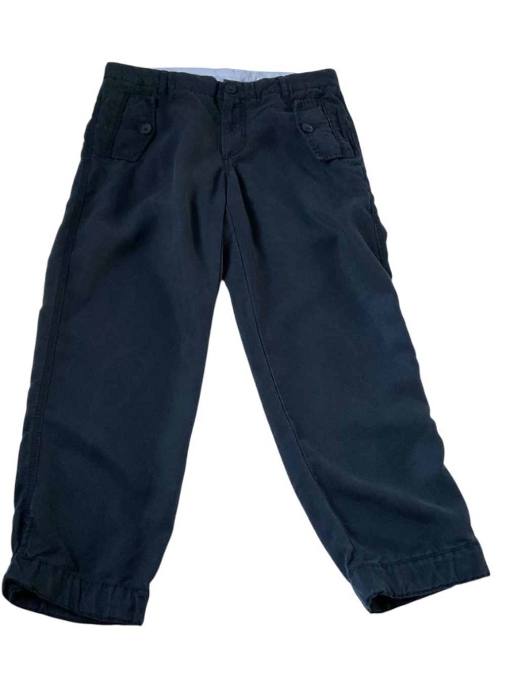 Gap Womens Cropped Pants Sz 4 Black Utility Modern Clean Girl Streetwear Chino - Picture 2 of 13